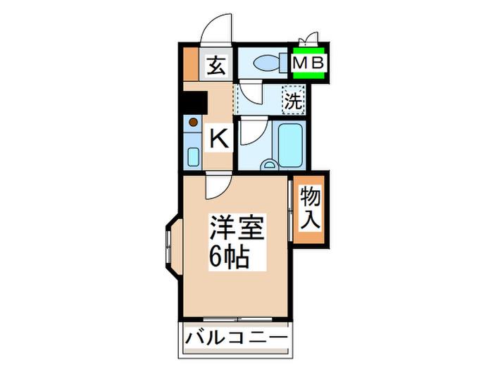 ヴィラ市ヶ尾(1K/3階)の間取り写真