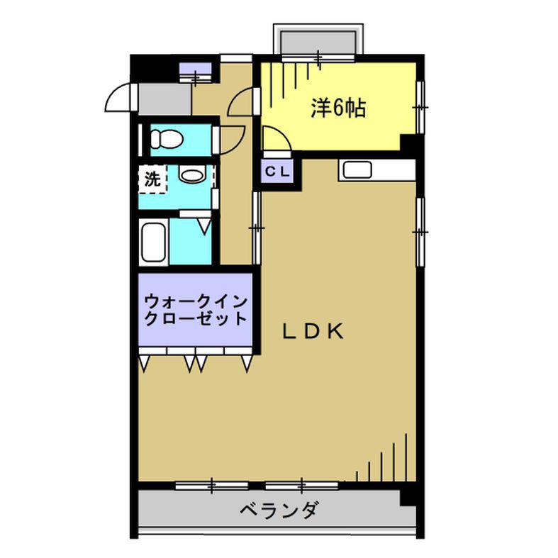 第7サワータウン(1LDK/3階)の間取り写真