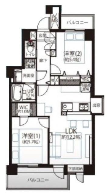 フェイム池袋西(2LDK/5階)の間取り写真