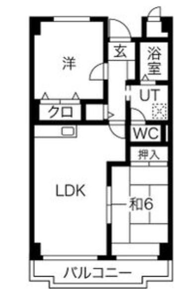 ハイツクレセント(2LDK/3階)の間取り写真