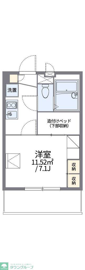 レオパレスルミエール07(1K/1階)の間取り写真