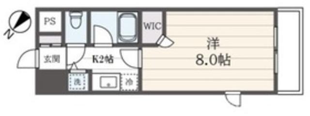 プライマリーナ新杉田(1K/4階)の間取り写真