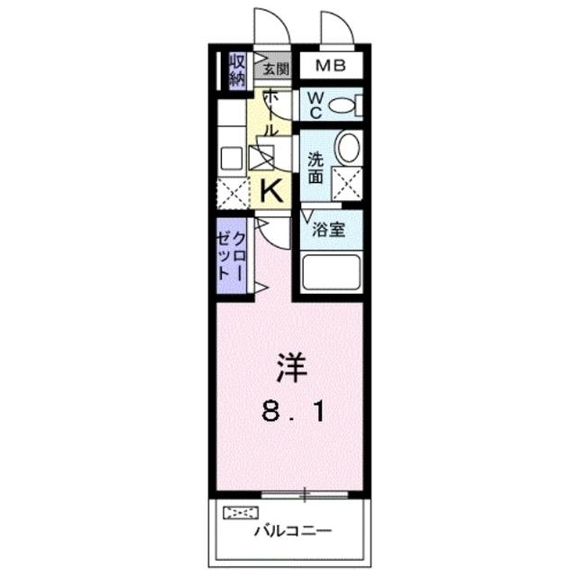 サンリット12(1K/1階)の間取り写真