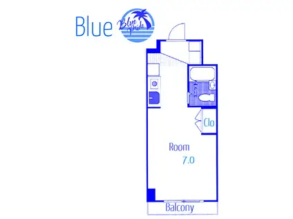 エストレージャ湘南(1K/7階)の間取り写真