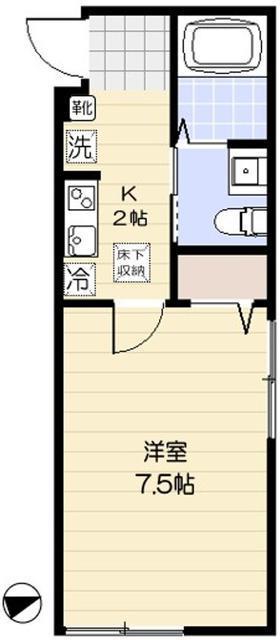 ソラーナレジデンス(1K/1階)の間取り写真