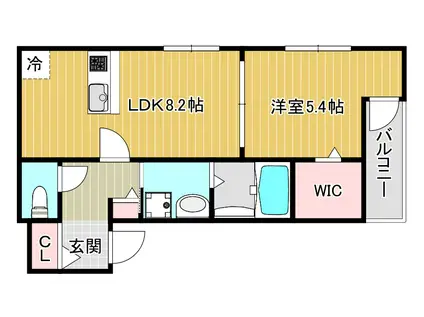 フジパレス姫島(1LDK/2階)の間取り写真