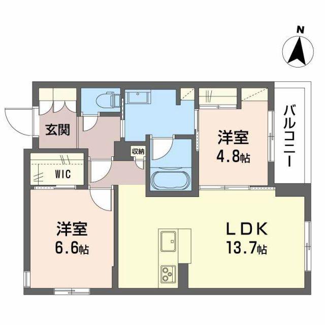 リオ・ブランコ(2LDK/2階)の間取り写真