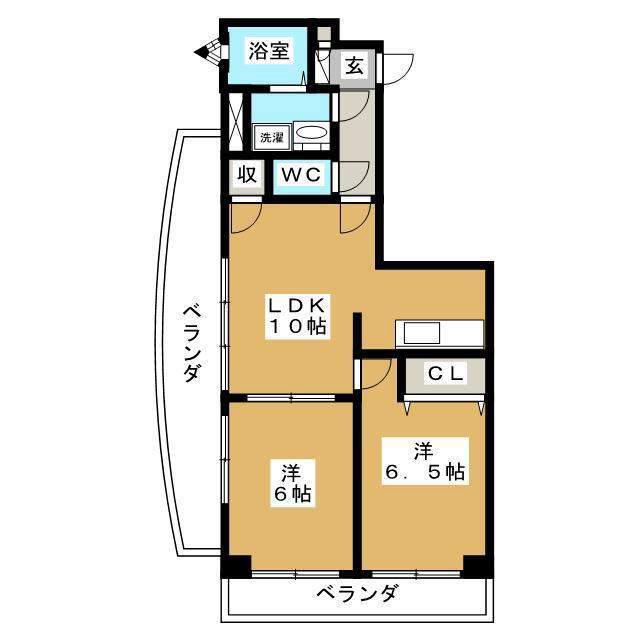 アドヴァンス東戸塚(2LDK/2階)の間取り写真