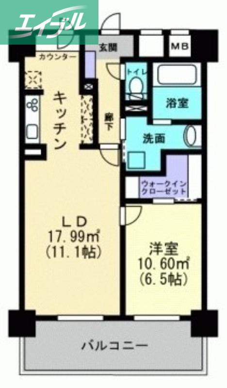 リッチ・クレールマンション(1LDK/5階)の間取り写真