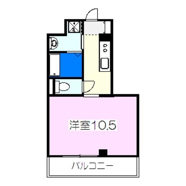 ウイングス白鷺(1K/5階)の間取り写真