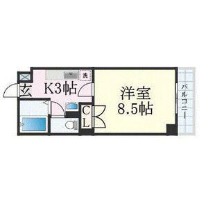フィオーレ白山(1K/5階)の間取り写真