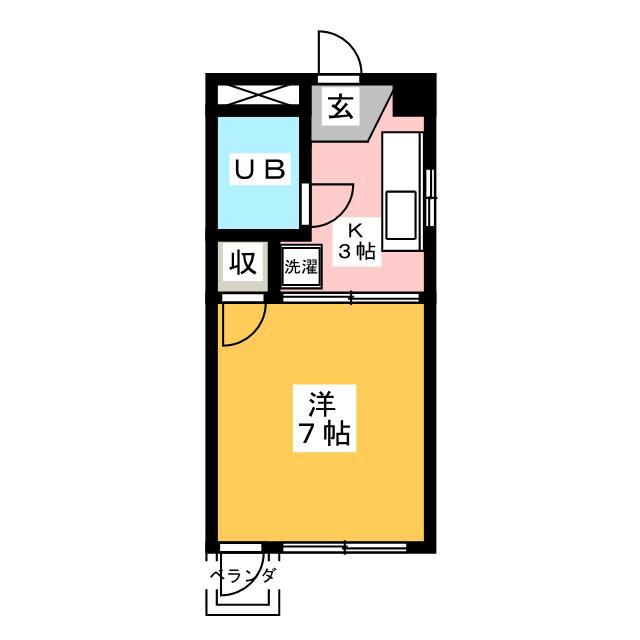 ホワイトベース(1K/4階)の間取り写真