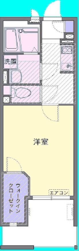 エスペランサII(1K/1階)の間取り写真
