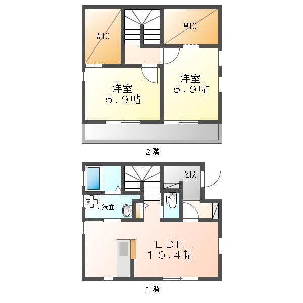 CASA OBELISK(2LDK/1階)の間取り写真