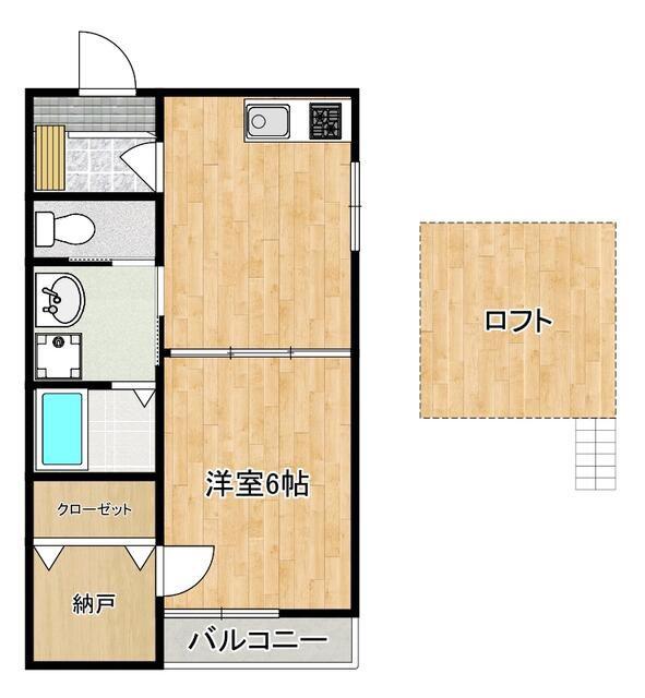 TRAVIEOII(1SDK/2階)の間取り写真