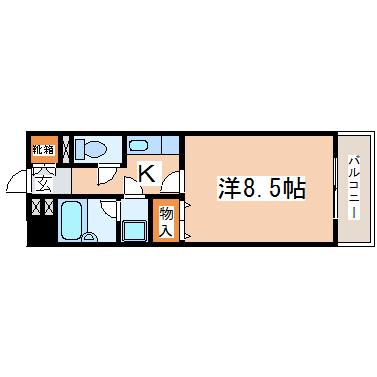 第2サンハイツ台原(1K/2階)の間取り写真
