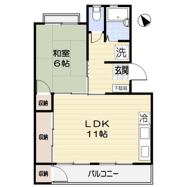 アベニュー原宿(1LDK/1階)の間取り写真
