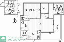 BACK LANE HOUSE(1K/2階)の間取り写真