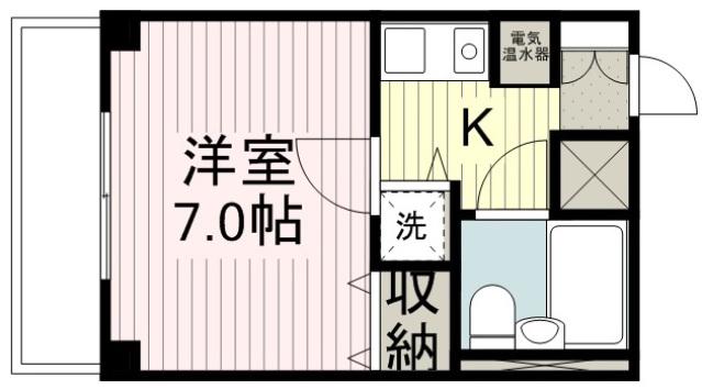 リヴェール川越(1K/3階)の間取り写真