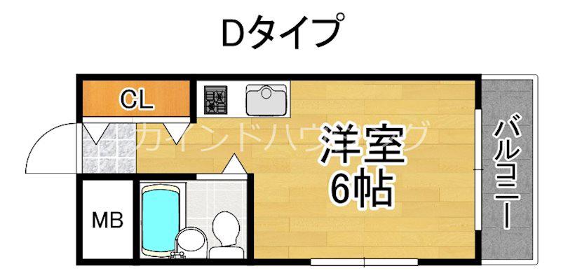 プロスピリティー住吉(ワンルーム/3階)の間取り写真