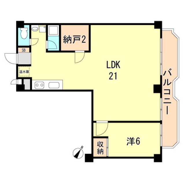 北野町アーバンライフ(1LDK/2階)の間取り写真