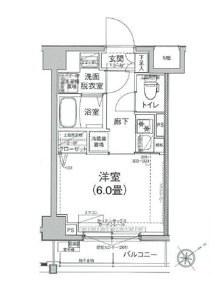 アイルイムーブル百合ヶ丘(1K/5階)の間取り写真