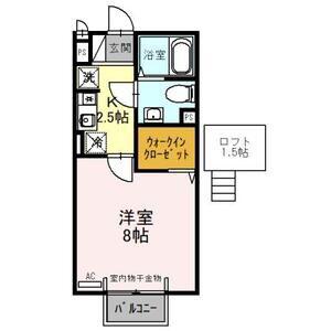 SOLEAD TANIMURA(1K/2階)の間取り写真