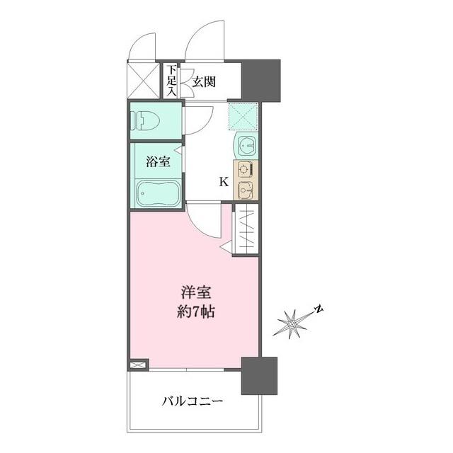 エスリード新梅田(1K/6階)の間取り写真