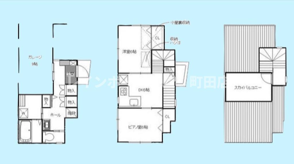 上鶴間本町9丁目アパート(2DK/1階)の間取り写真
