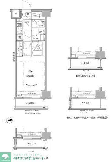 RELUXIA GRANDE川崎(1K/2階)の間取り写真