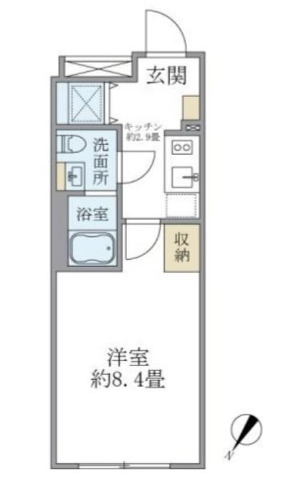 HTピア赤坂(1K/5階)の間取り写真