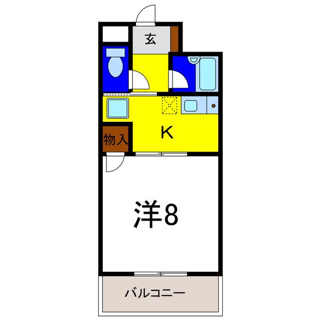 パールメゾン松茂(1K/7階)の間取り写真