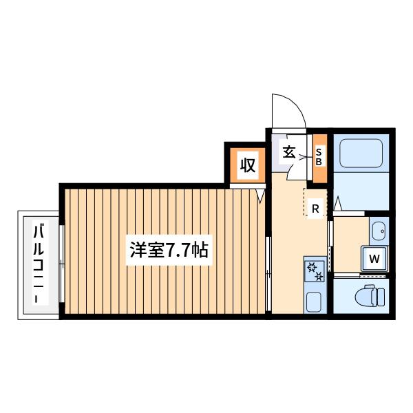 ルグラン横浜南(1K/3階)の間取り写真