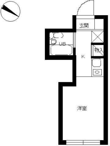 スカイコート高円寺(ワンルーム/1階)の間取り写真