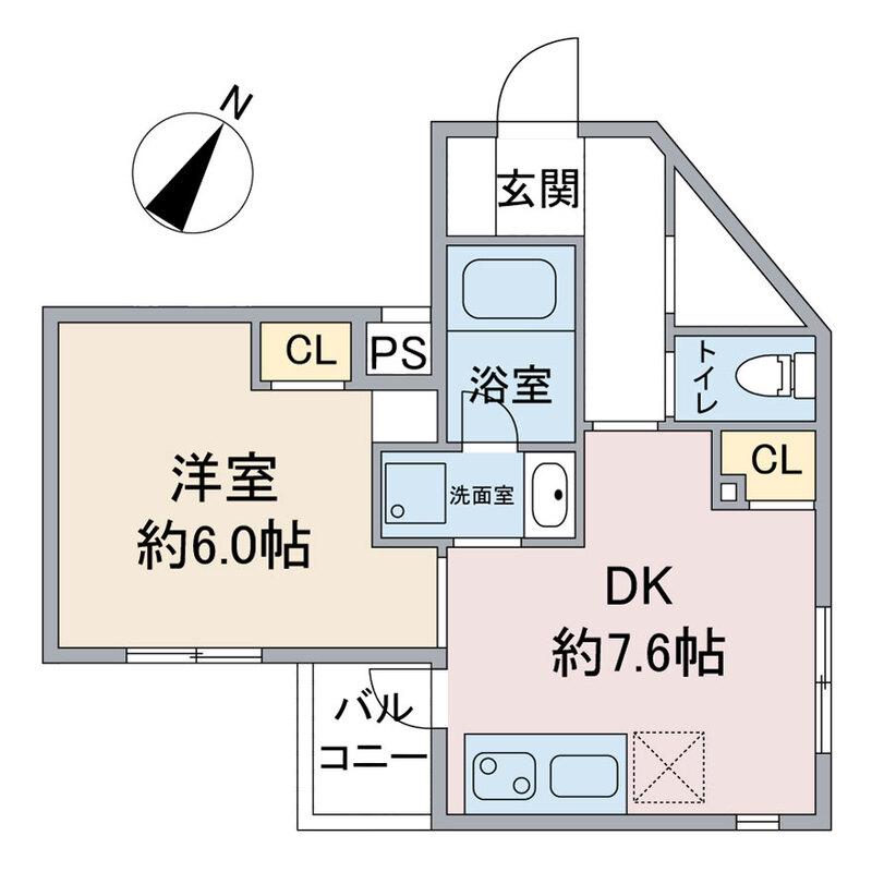 カサ ド アマリア(1DK/3階)の間取り写真