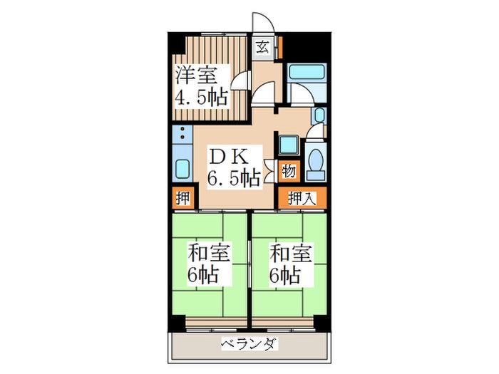 メゾン武蔵関(3DK/3階)の間取り写真