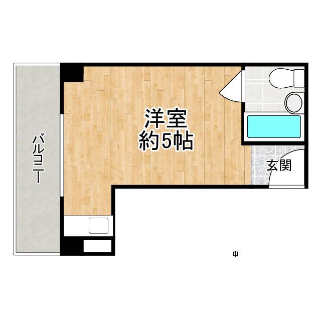 東三国 山真ビル(ワンルーム/2階)の間取り写真