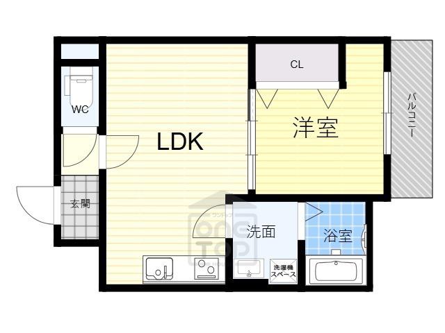 フォレ下穂積2丁目(1LDK/3階)の間取り写真