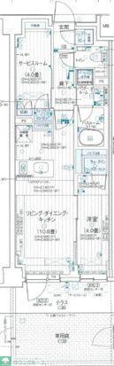 デュオステージ浦和岸町(2LDK/1階)の間取り写真