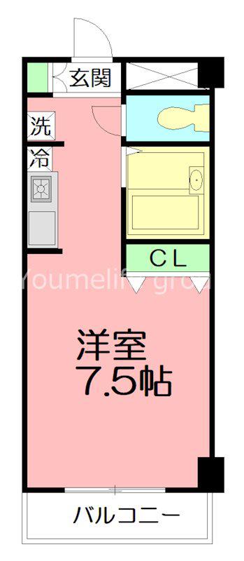 湘南ABSI(1K/2階)の間取り写真