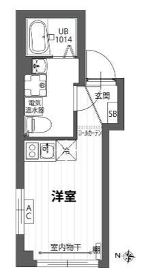 BOASORTE押上ボアソルテ(ワンルーム/2階)の間取り写真