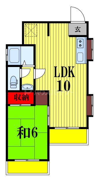 小仲台 離れ(1LDK/2階)の間取り写真
