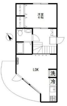 タナキアアパート(1LDK/3階)の間取り写真