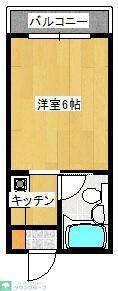 ダイヤコーポ桂川(1K/3階)の間取り写真