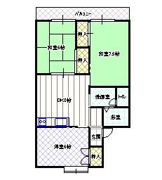 セジュール入江(3LDK/1階)の間取り写真