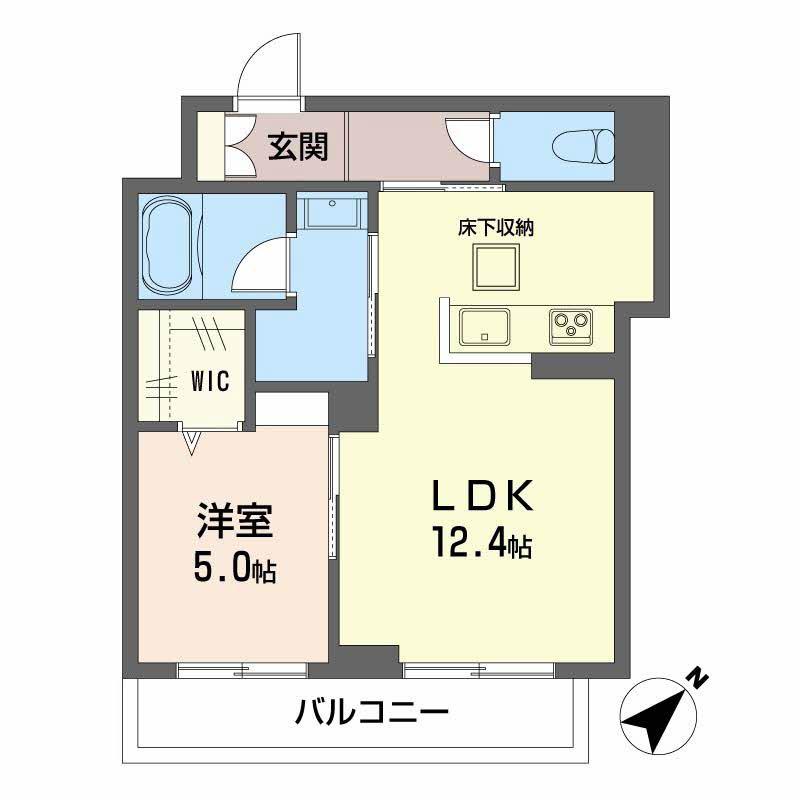 プティ・サーブル(1LDK/1階)の間取り写真