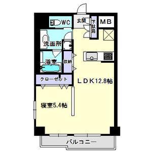COLLECTION名駅II(1LDK/7階)の間取り写真