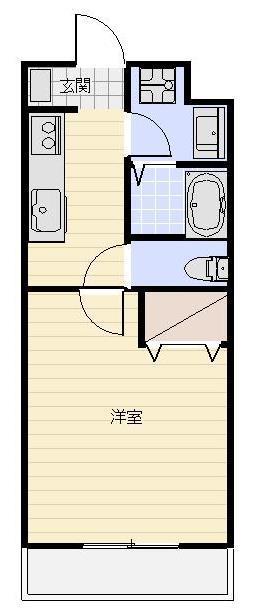 モンブラン(1K/2階)の間取り写真