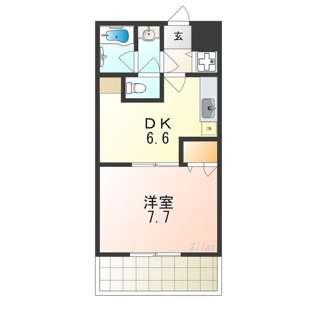 フジパレス式内町I番館(1DK/1階)の間取り写真