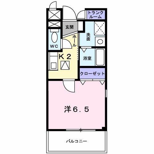 カンタービレ(1K/1階)の間取り写真